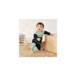 ⁦بيجامة ربيعي فستقي واسود⁩ - الصورة ⁦5⁩