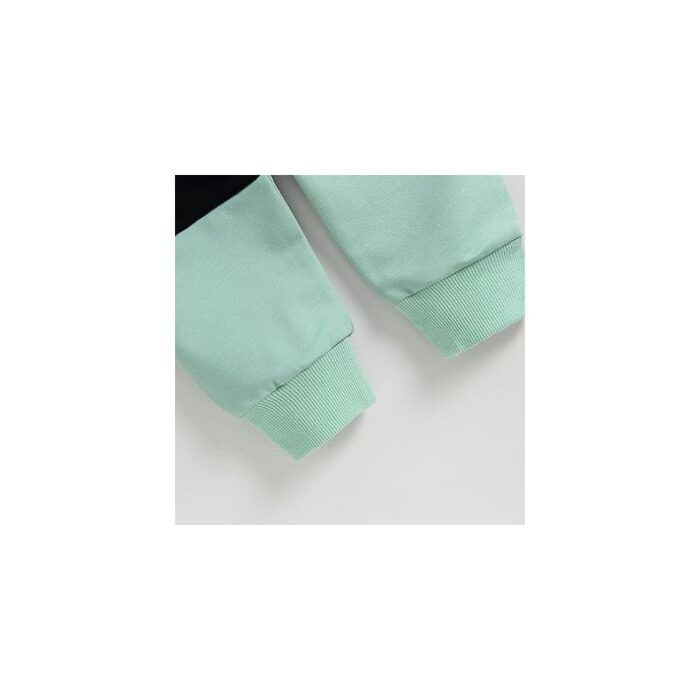 ⁦بيجامة ربيعي فستقي واسود⁩ - الصورة ⁦6⁩