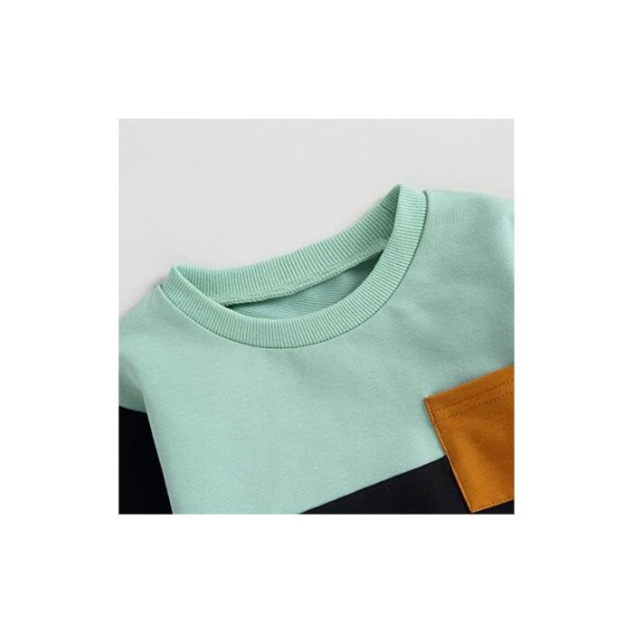 ⁦بيجامة ربيعي فستقي واسود⁩ - الصورة ⁦7⁩