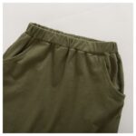 ⁦بيجامة قطعتين زيتي وابيض ربيعي⁩ - الصورة ⁦5⁩