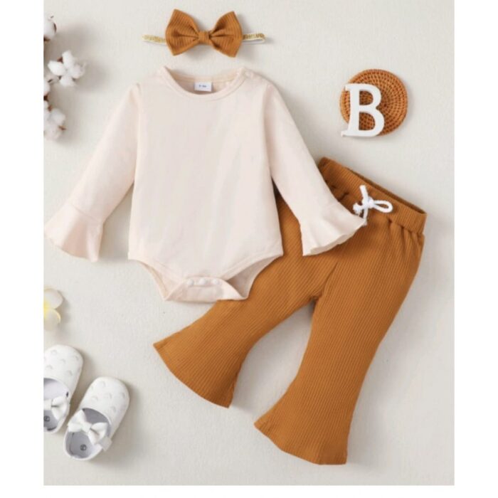 103381171_68088425830fb طقم بيبي بناتي بنطلون شارلستون ربيعي - الصورة 1