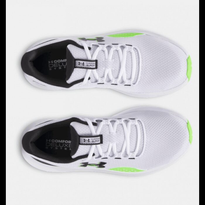 ⁦Under Under Men's UA Surge 4 Running Shoes- حذاء اندر ارمور سيرج 4 للرجال لون أبيض وأسود⁩ - الصورة ⁦3⁩