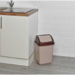 سلة مهملات بيج وبني 25لتر