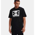 Under Armour Men's ABC Camo Boxed Logo Short Sleeve T-Shirt - تيشيرت أندر آرمر كامو بوكسد لوجو بأكمام قصيرة للرجال لون أسود