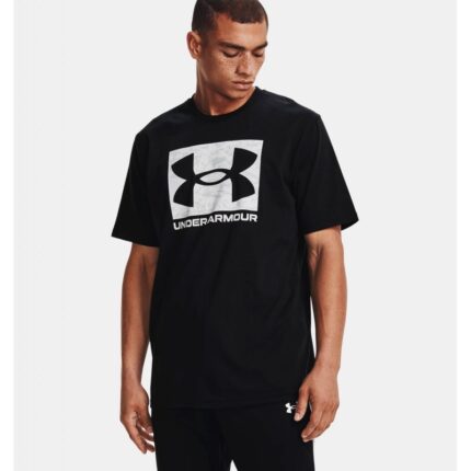 Under Armour Men's ABC Camo Boxed Logo Short Sleeve T-Shirt - تيشيرت أندر آرمر كامو بوكسد لوجو بأكمام قصيرة للرجال لون أسود