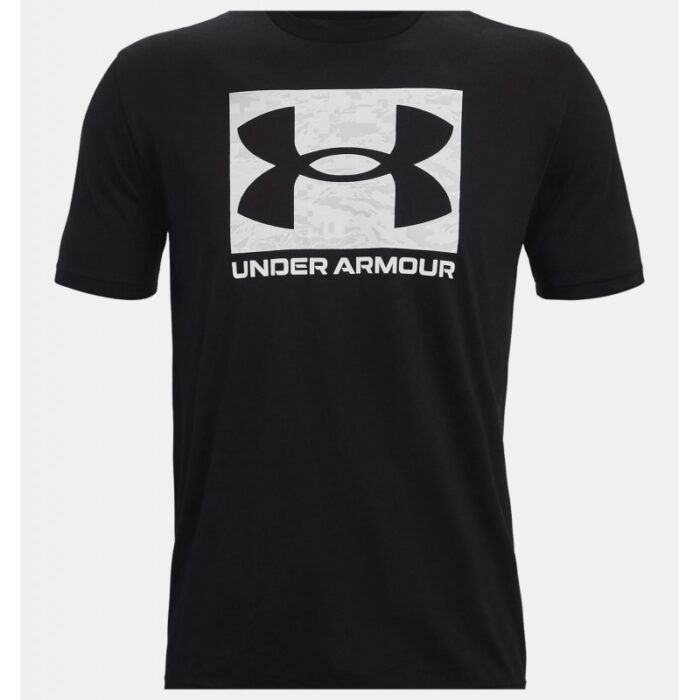 ⁦Under Armour Men's ABC Camo Boxed Logo Short Sleeve T-Shirt - تيشيرت أندر آرمر كامو بوكسد لوجو بأكمام قصيرة للرجال لون أسود⁩ - الصورة ⁦5⁩