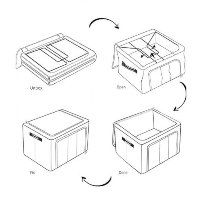 ⁦صندوق تخزين 50*40*33 سم⁩ - الصورة ⁦4⁩