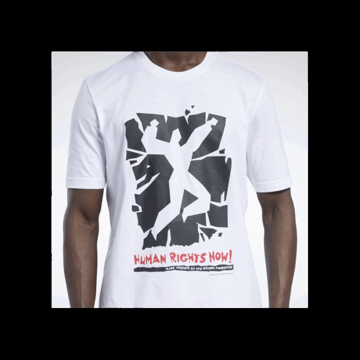 ⁦Reebok Unisex Classics Human Rights Now! T-Shirt تيشيرت ريبوك كلاسيك للجنسين لون أبيض⁩ - الصورة ⁦3⁩
