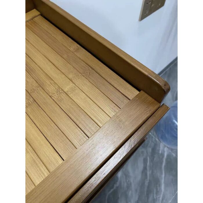 ⁦خزانة أحذية بامبو مع أبواب 4 دفات - 120*121*33 سم⁩ - الصورة ⁦2⁩