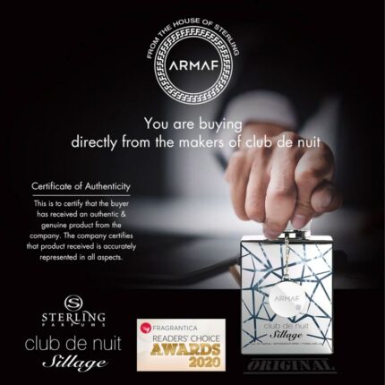 عطر كلوب دي نوي ستيلاج من ارماف للرجال سعة 105 مل- Club De Nuit Sillage EDP By Armaf for Men 105 ML