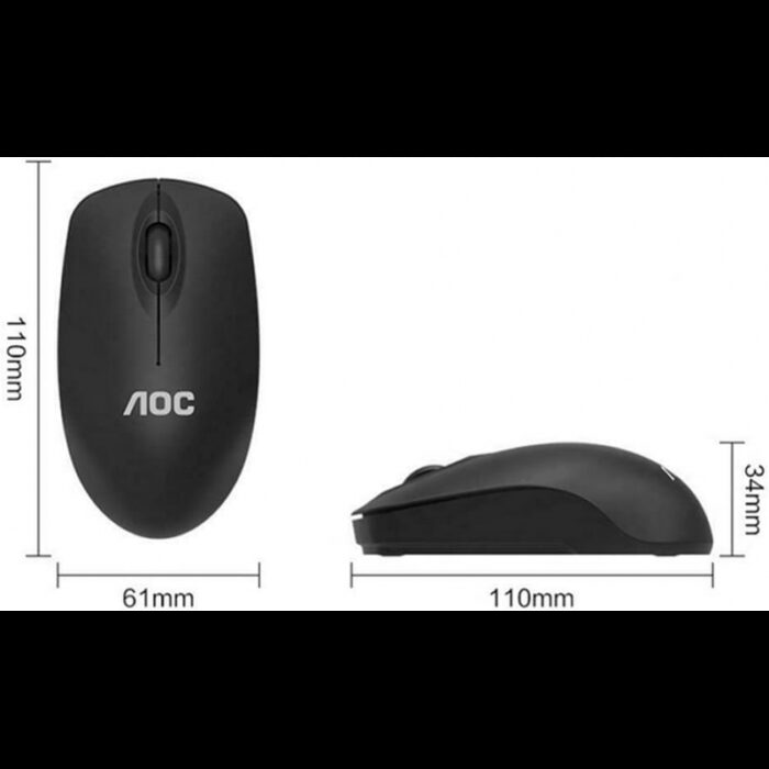 ⁦ماوس كمبيوتر لاسلكي لون أسود-AOC MS320 Wireless Mouse- Black⁩ - الصورة ⁦4⁩