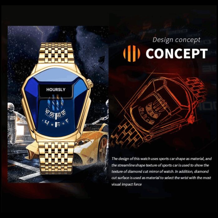 ⁦ساعة هورسلي فرعونية لون ذهبي⁩ - الصورة ⁦3⁩