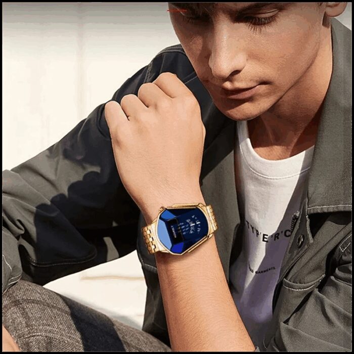 ⁦ساعة هورسلي فرعونية لون ذهبي⁩ - الصورة ⁦4⁩