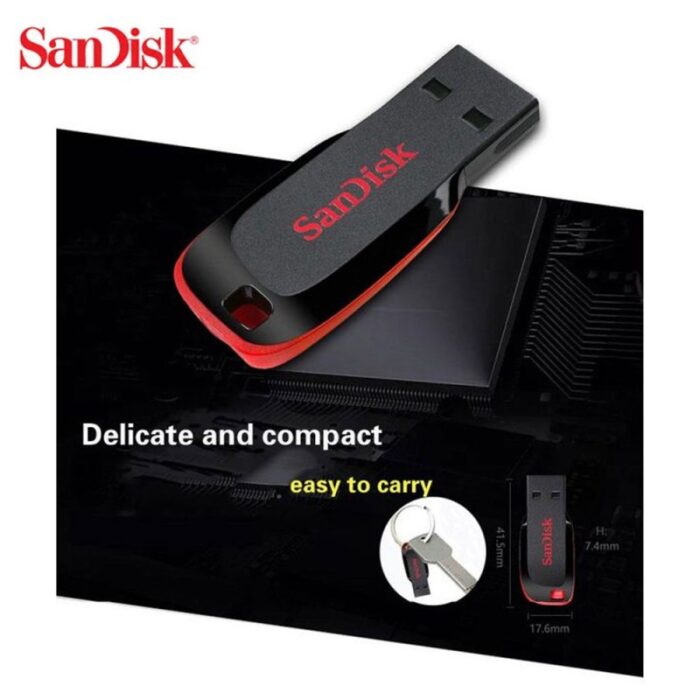 ⁦فلاش ميموري من سانديسك سعة 32 جيجا- Sandisk Cruzer Blade USB 2.0 Flash Drive – 32GB⁩ - الصورة ⁦7⁩