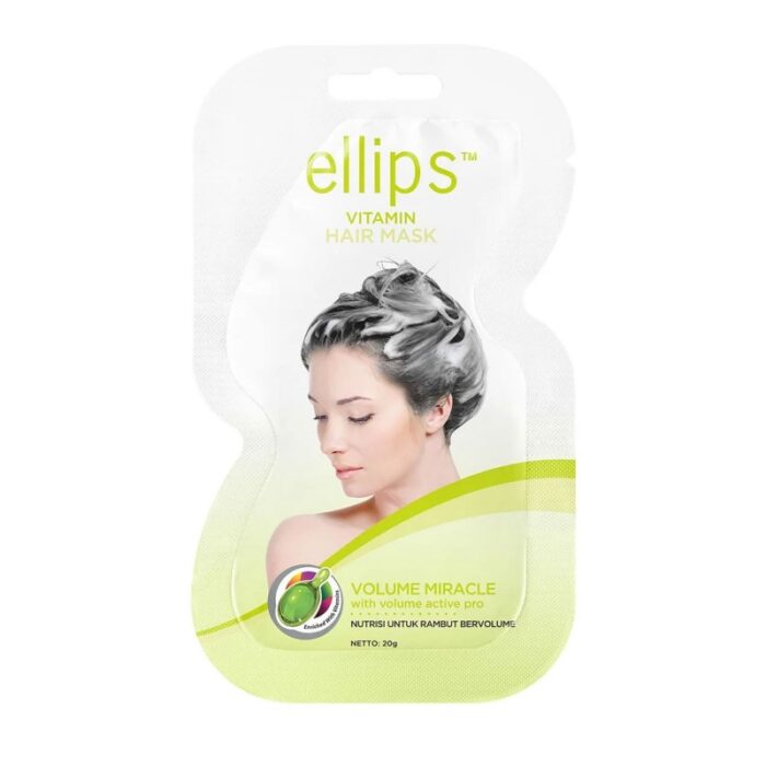 ⁦ماسك الشعر من ايلبس فوليوم ميراكل لتكثيف الشعر وتنشيطه 20 جرام- Ellips Vitamin Hair Mask 20g Volume Miracle with Volume activepro⁩ - الصورة ⁦1⁩