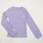 بلوزة قطن للأطفال ربيعية لون بنفسجي فاتح