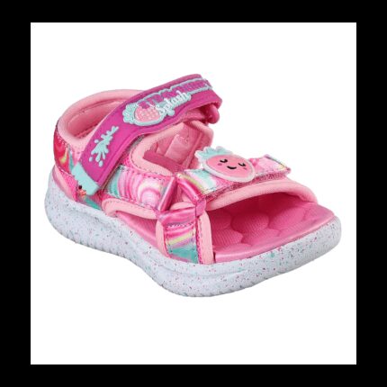 صندل سكيتشرز جمب سترز للأطفال لون زهري-Skechers Kids' Jumpsters Sandal