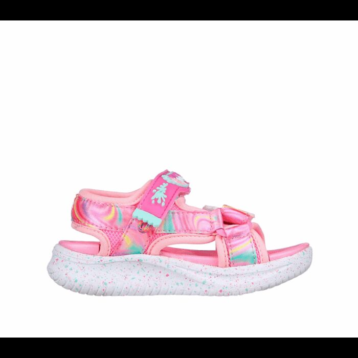 ⁦صندل سكيتشرز جمب سترز للأطفال لون زهري-Skechers Kids' Jumpsters Sandal⁩ - الصورة ⁦2⁩