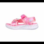 ⁦صندل سكيتشرز جمب سترز للأطفال لون زهري-Skechers Kids' Jumpsters Sandal⁩ - الصورة ⁦5⁩