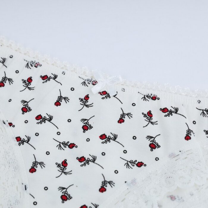 ⁦ملابس داخلية سليب للنساء لون أبيض مورد⁩ - الصورة ⁦2⁩