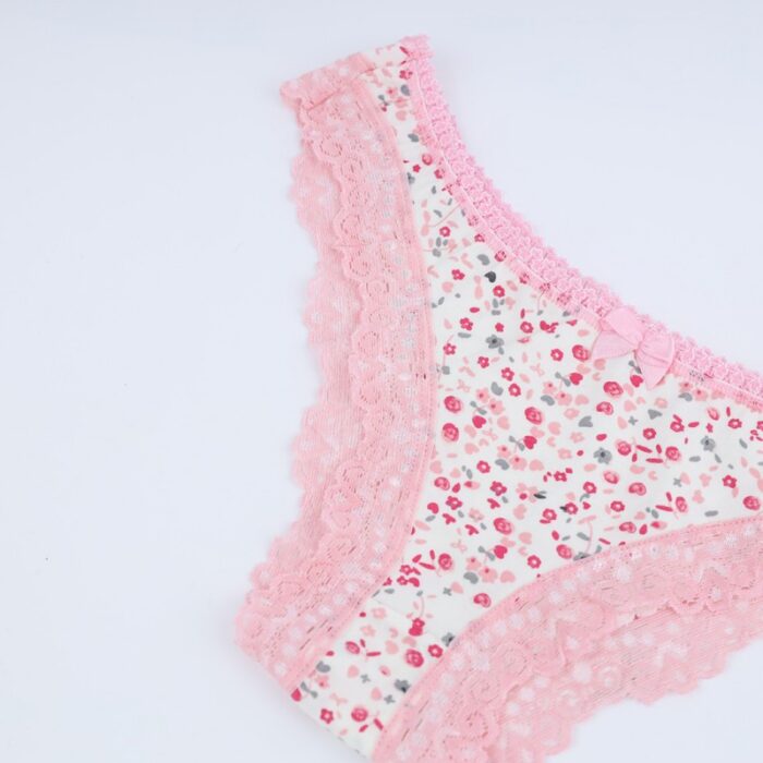 ⁦ملابس داخلية سليب للنساء لون أبيض وبطيخي⁩ - الصورة ⁦2⁩