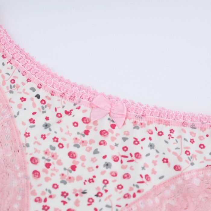 ⁦ملابس داخلية سليب للنساء لون أبيض وبطيخي⁩ - الصورة ⁦3⁩