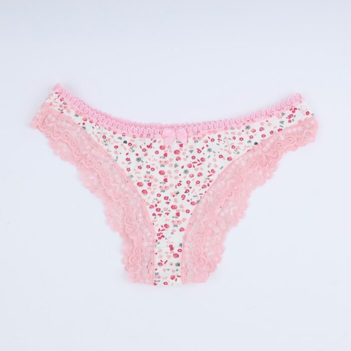 ⁦ملابس داخلية سليب للنساء لون أبيض وبطيخي⁩ - الصورة ⁦5⁩