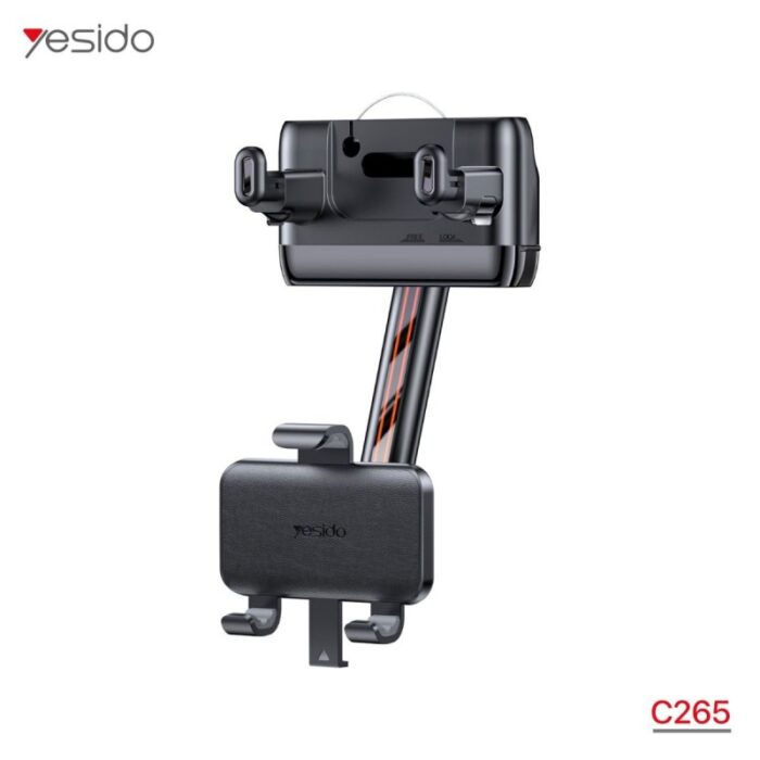 ⁦حمالة الهاتف YESIDO C-265 كبسة للسيارة، يمكن تعديل مرآة الرؤية الخلفية بأكثر من زاوية.⁩ - الصورة ⁦2⁩