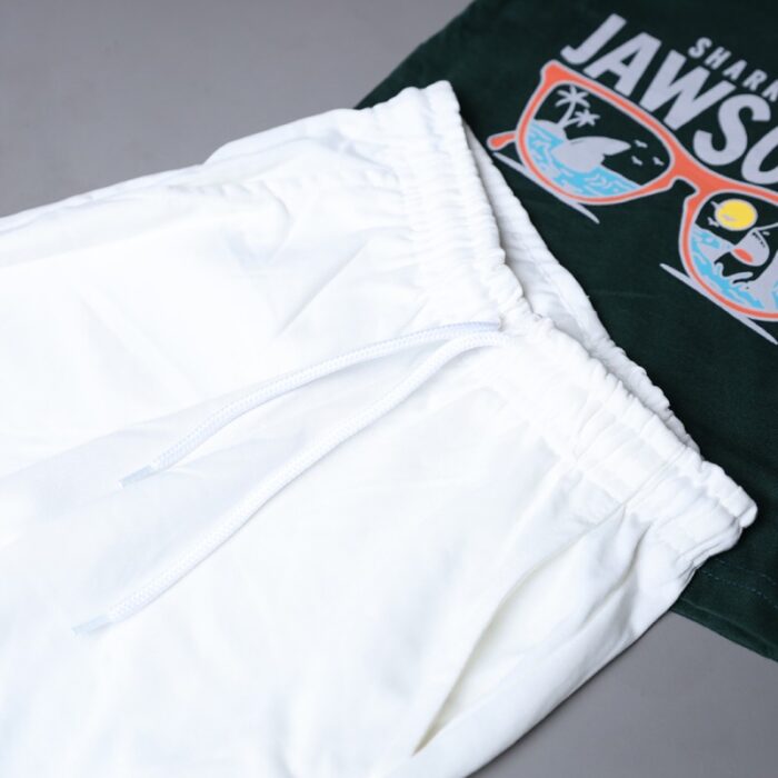 ⁦طقم قطعتين تيشيرت وشورت للأطفال لون أخضر وأبيض⁩ - الصورة ⁦3⁩