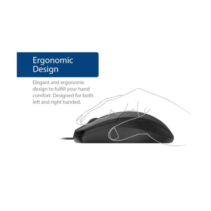 ⁦ماوس كمبيوتر سلكي لون أسود-AOC MS121 Wired Optical Mouse⁩ - الصورة ⁦7⁩