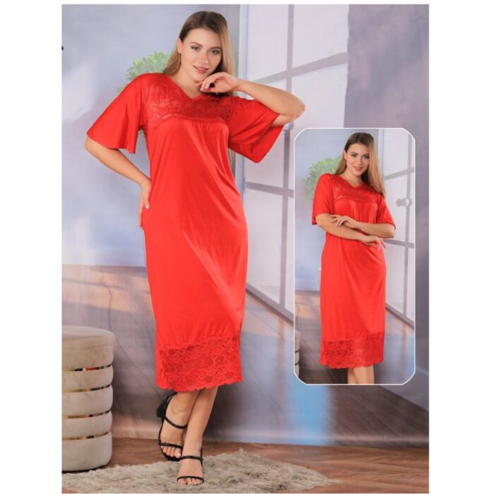 10334867_68333722e3083 فستان بيتي صيفي للنساء لون أحمر - الصورة 1