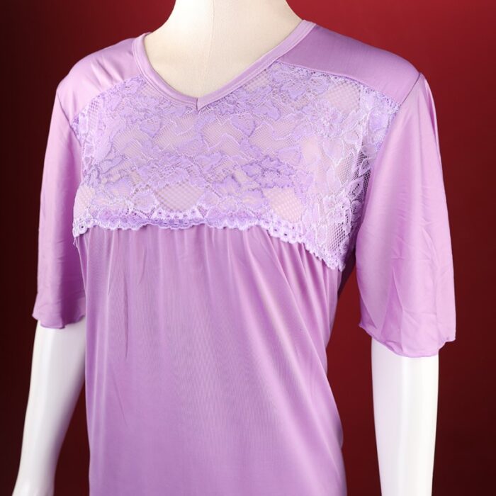 ⁦فستان بيتي صيفي للنساء لون بنفسجي فاتح⁩ - الصورة ⁦3⁩