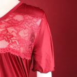 فستان بيتي صيفي للنساء لون خمري