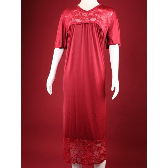 ⁦فستان بيتي صيفي للنساء لون خمري⁩ - الصورة ⁦2⁩