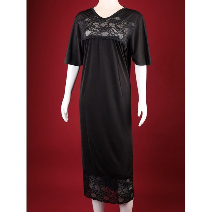 ⁦فستان بيتي صيفي للنساء لون أسود⁩ - الصورة ⁦2⁩