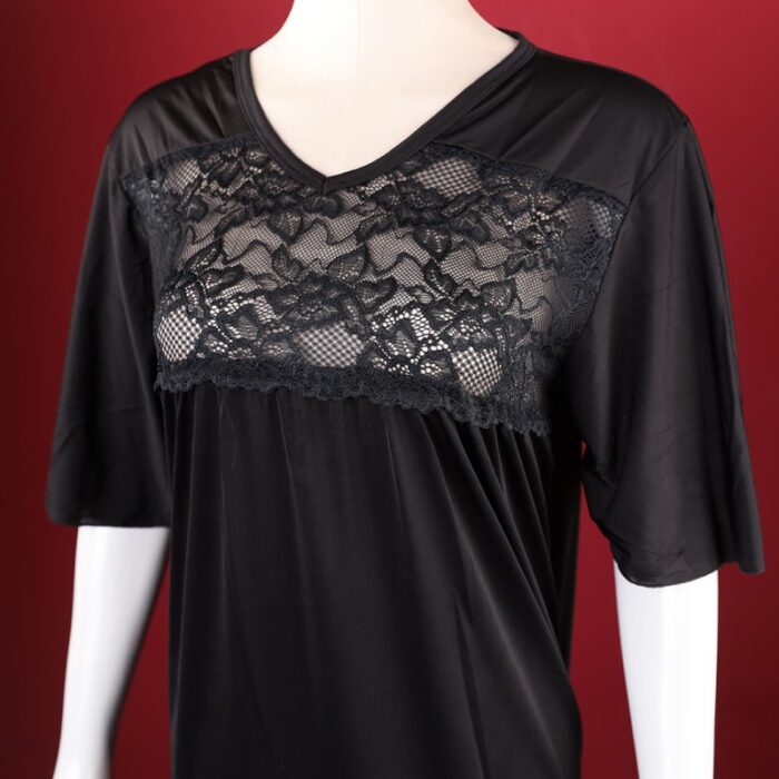 ⁦فستان بيتي صيفي للنساء لون أسود⁩ - الصورة ⁦3⁩