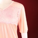 ⁦فستان بيتي صيفي للنساء لون مشمشي⁩ - الصورة ⁦4⁩