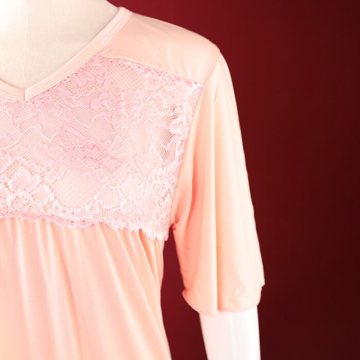 ⁦فستان بيتي صيفي للنساء لون مشمشي⁩ - الصورة ⁦4⁩