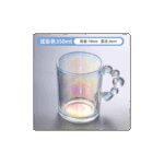 ⁦مج زجاج ثقيل شفاف مع مقبض بيل سعة 350 مل⁩ - الصورة ⁦2⁩