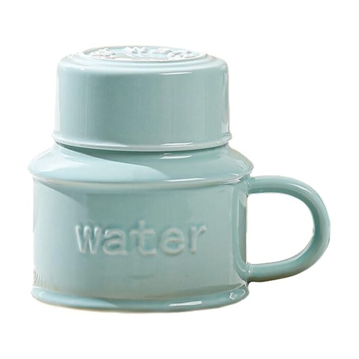 ⁦مج (كوب ) مع غطاء لون فيروزي⁩ - الصورة ⁦6⁩