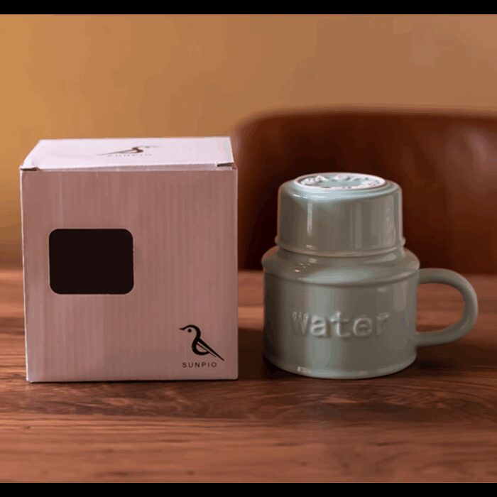 ⁦مج (كوب ) مع غطاء لون فيروزي⁩ - الصورة ⁦9⁩