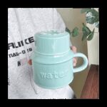 ⁦مج (كوب ) مع غطاء لون فيروزي⁩ - الصورة ⁦10⁩