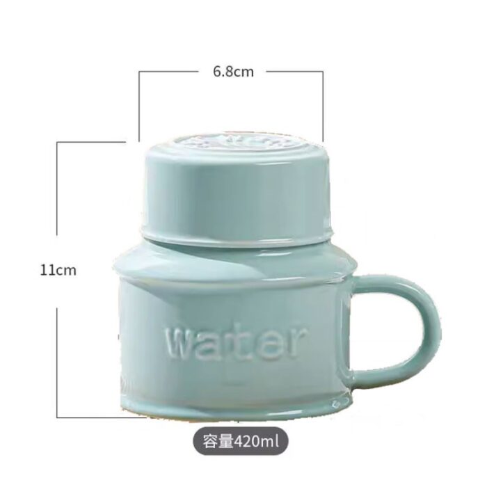 ⁦مج (كوب ) مع غطاء لون فيروزي⁩ - الصورة ⁦15⁩