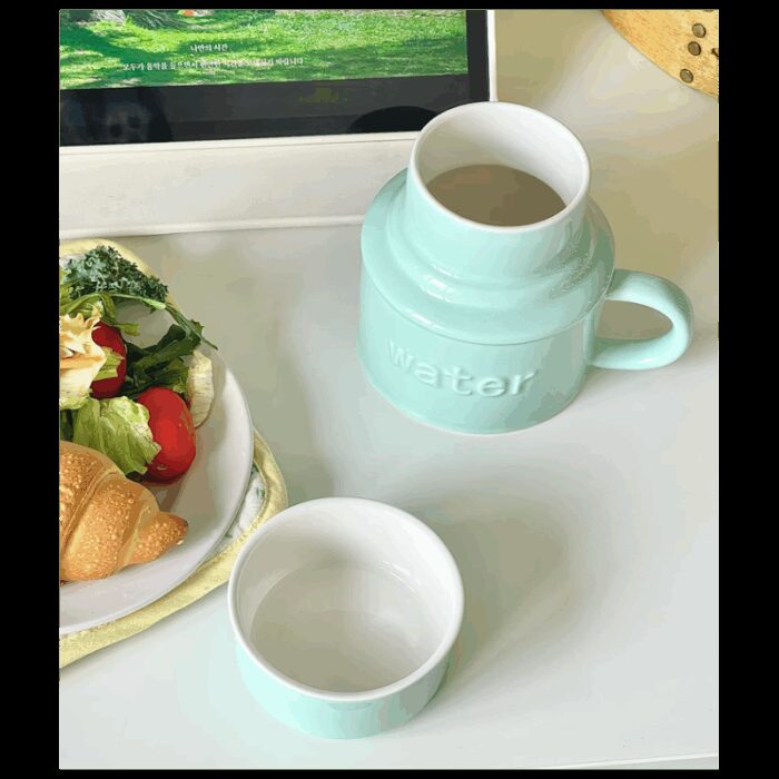 ⁦مج (كوب ) مع غطاء لون فيروزي⁩ - الصورة ⁦16⁩