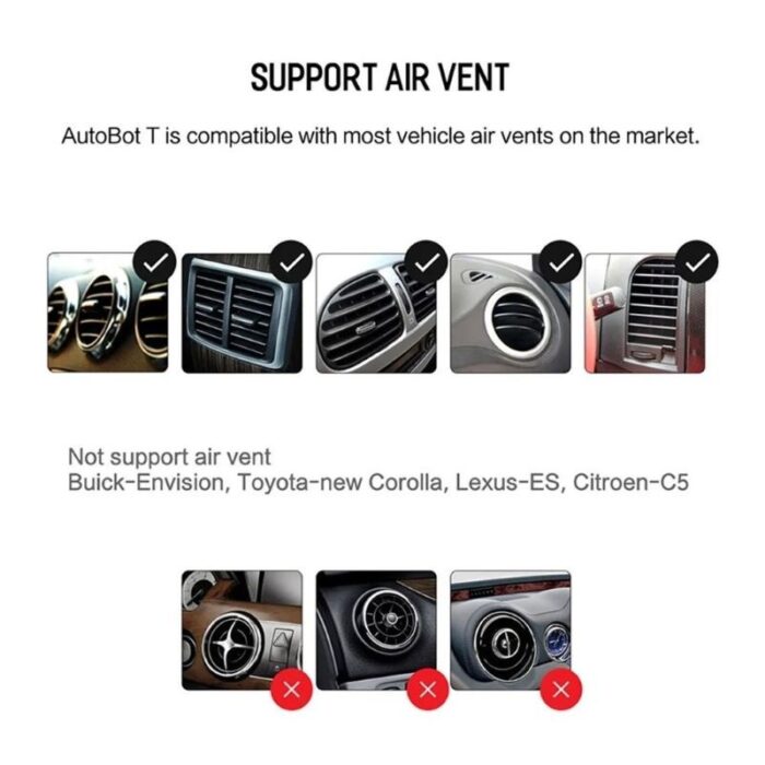 ⁦حمالة الهاتف CT-318 المغناطيسية للسيارة تثبت على فتحات تهوية السيارة - حجم صغير⁩ - الصورة ⁦5⁩