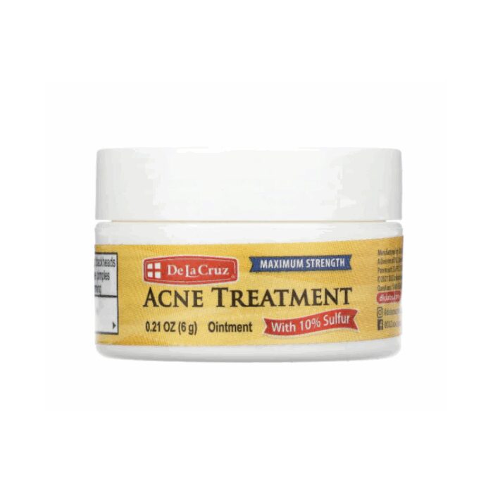 1033752587_6833400e11387 كريم علاج حب الشباب بالكبريت 10٪ من دي لاكروز حجم 6 غم -ACNE Treatment with 10% Sulfur By De La Cruz 6 G - الصورة 1