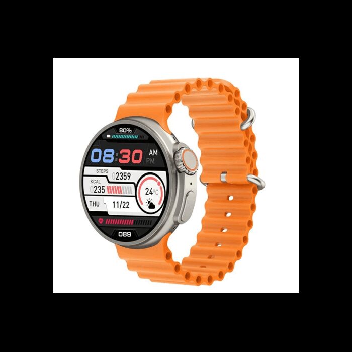 ⁦ساعة ذكية دائرية GT9  قشاط واحد اسود⁩ - الصورة ⁦5⁩