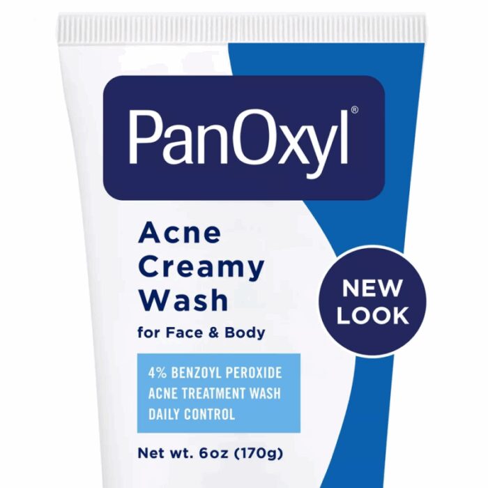 ⁦غسول كريمي لحب الشباب بنزويل بيروكسيد 4٪ من بانوكسيل حجم 170 غم -PanOxyl Acne Creamy Wash Daily Control Face & Body 4% Benzoyl Peroxide All Sk By PanOxyl 170g⁩ - الصورة ⁦3⁩