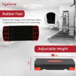 ⁦لوح التمارين الرياضية الايروبيك مع ارتفاع قابل للتعديل حجم 68×28 سم لون احمر⁩ - الصورة ⁦3⁩