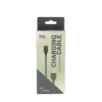 كابل شحن PVC أسود لهاتف iPhone